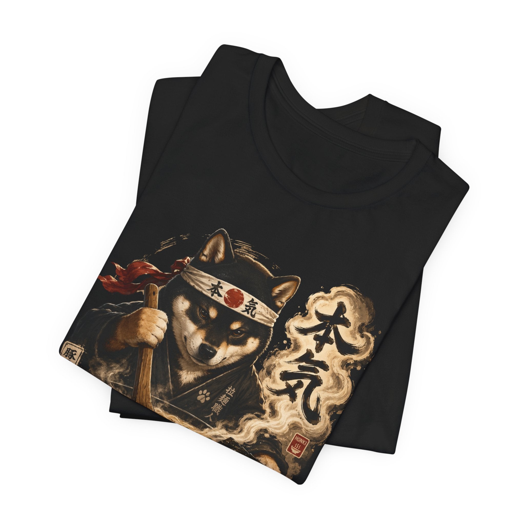 Ramen Neko Tee — Samurai Cat Chef "本気" Graphic T-Shirt