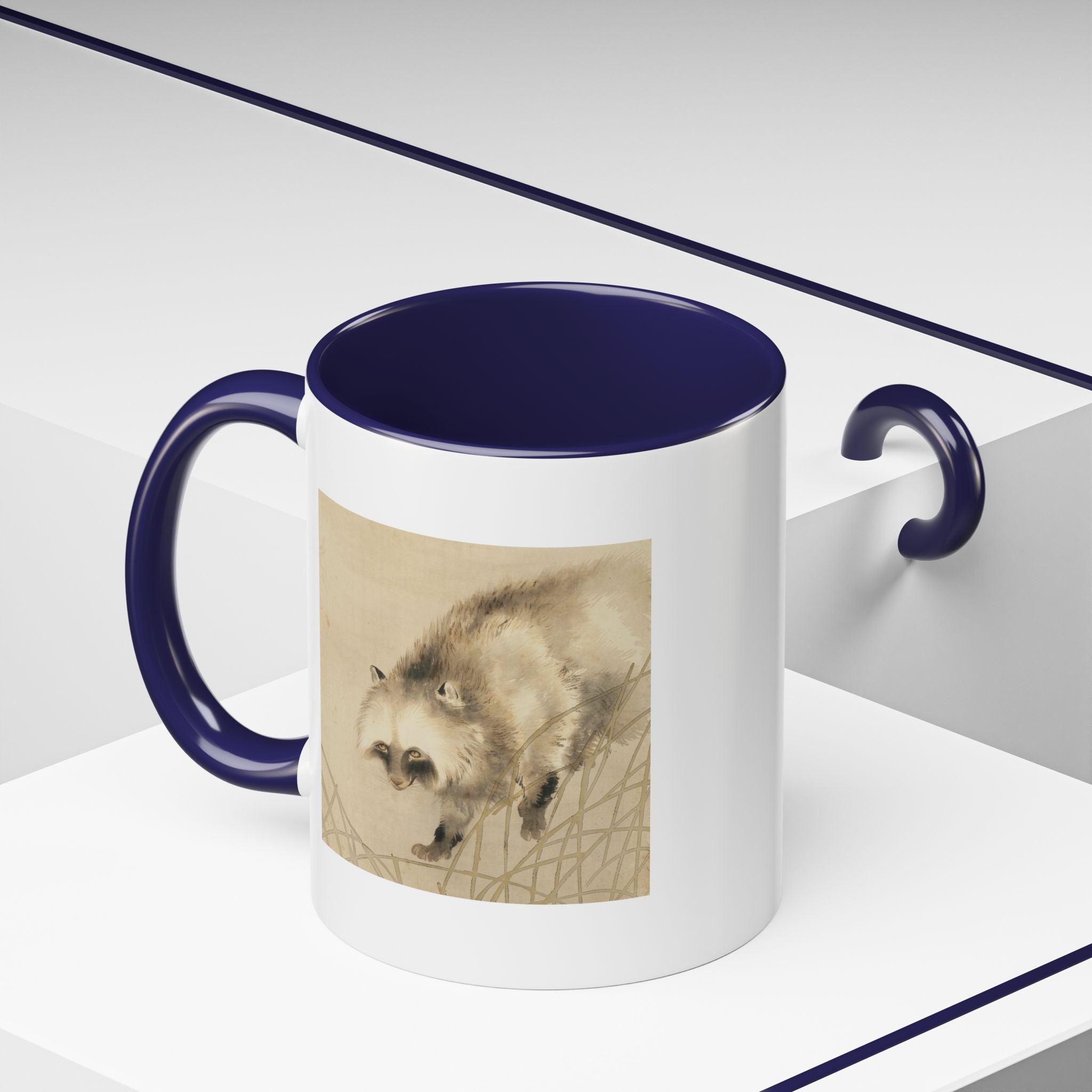 Yoshimura Hōryū "Raccoon Dog Under Moonlight" | Edo-period Japanese Art Mug — Museum Collection
