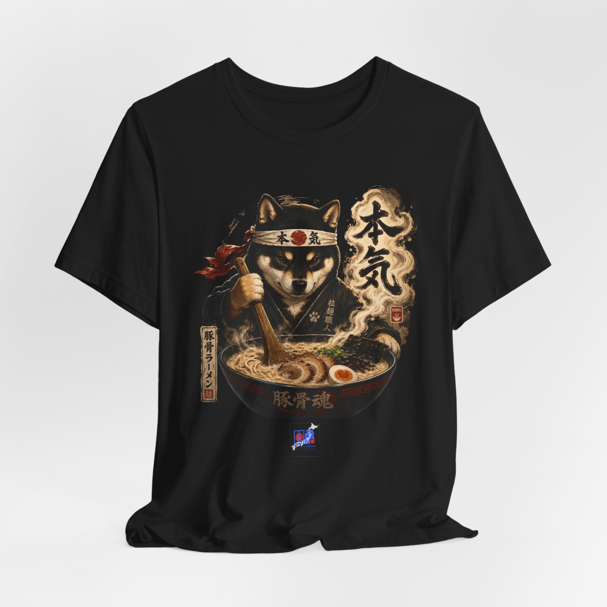 Ramen Neko Tee — Samurai Cat Chef "本気" Graphic T-Shirt