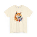 Shiba Inu Watercolor T-Shirt — Colorful Dog Portrait Tee