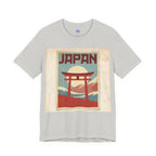 Japan Vintage Travel Poster T-Shirt — Torii Gate Sunrise Mountain Tee