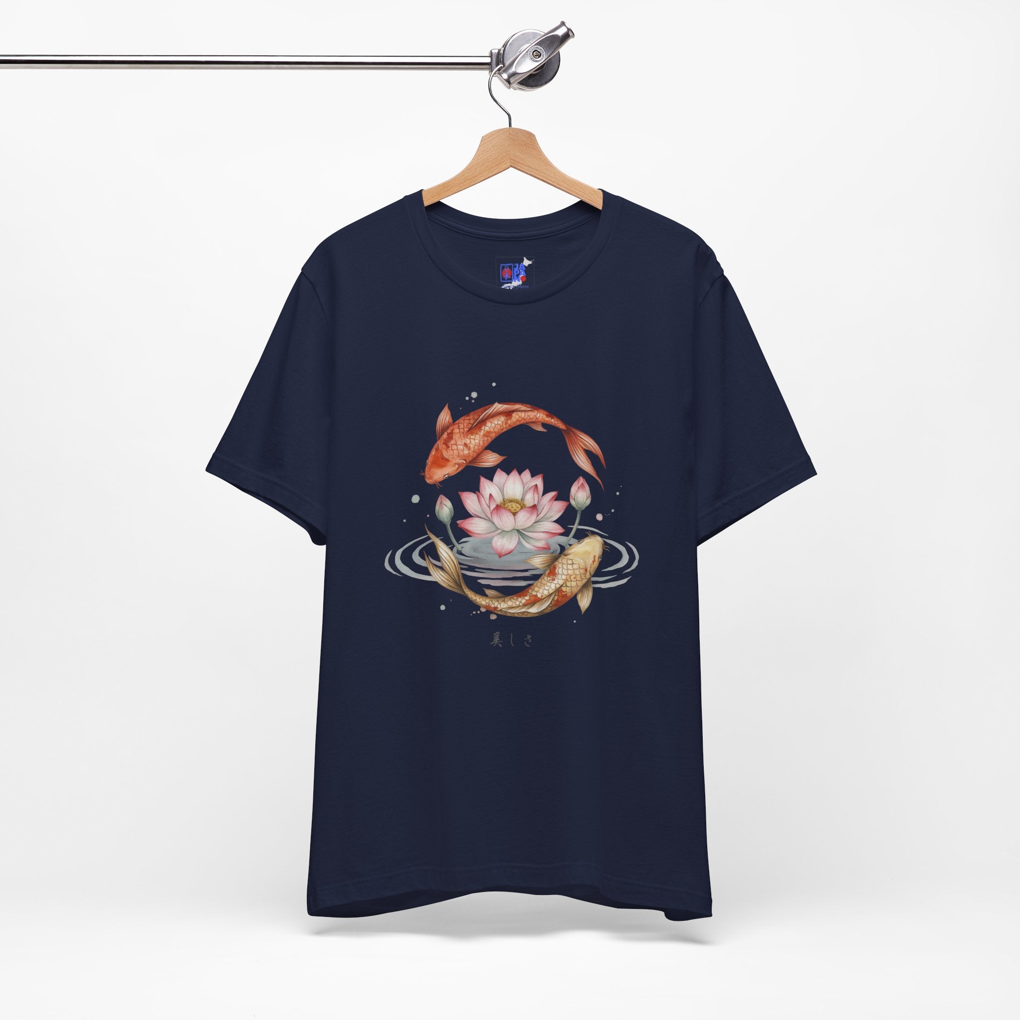 Koi and Lotus Beauty Tee | Koi Circle Floral Japanese Aesthetic