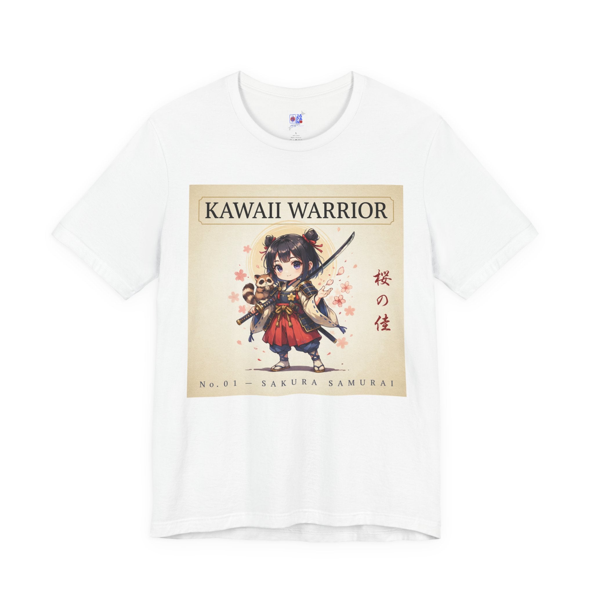 Kawaii Sakura Samurai T-Shirt — Cute Anime Warrior Tee