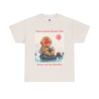 Mindful Monkey Tee — "Have Some Green Tea, Relax and Be Mindful" Cute Zen T-Shirt