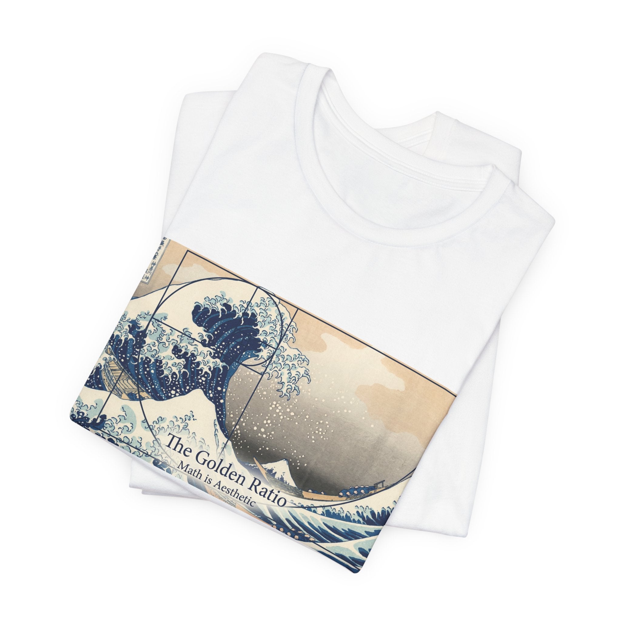 The Great Wave with Golden Ratio T-Shirt | Hokusai Wave Math Art