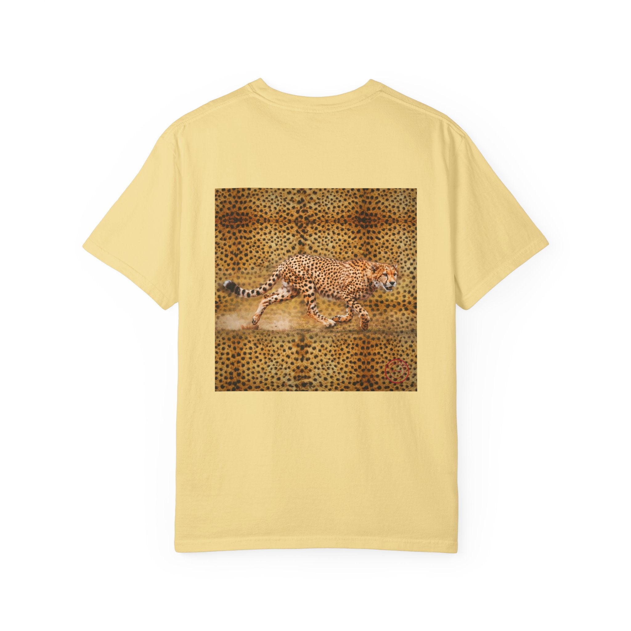 Cheetah Print Tee — Running Cheetah Graphic T-Shirt Comfort Color 1717