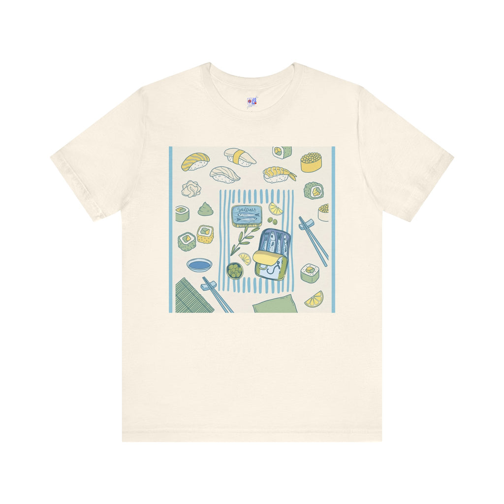 Sushi Picnic Tee, Cute Bento & Sushi Illustration T-Shirt