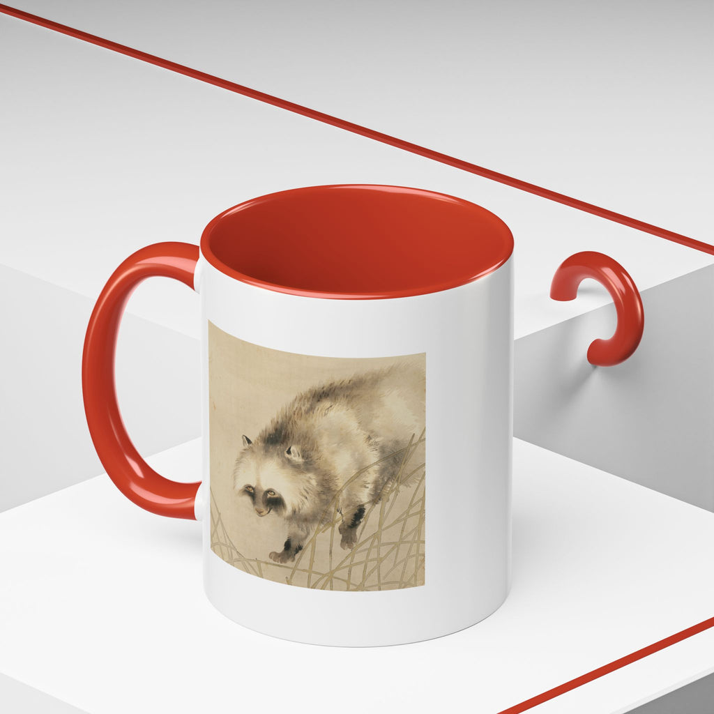 Yoshimura Hōryū "Raccoon Dog Under Moonlight" | Edo-period Japanese Art Mug — Museum Collection