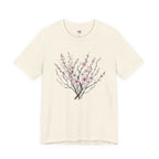 Japanese Plum Blossom T-Shirt | Ume Flower Dark Aesthetic Tee | Japan Winter Bloom Floral Shirt