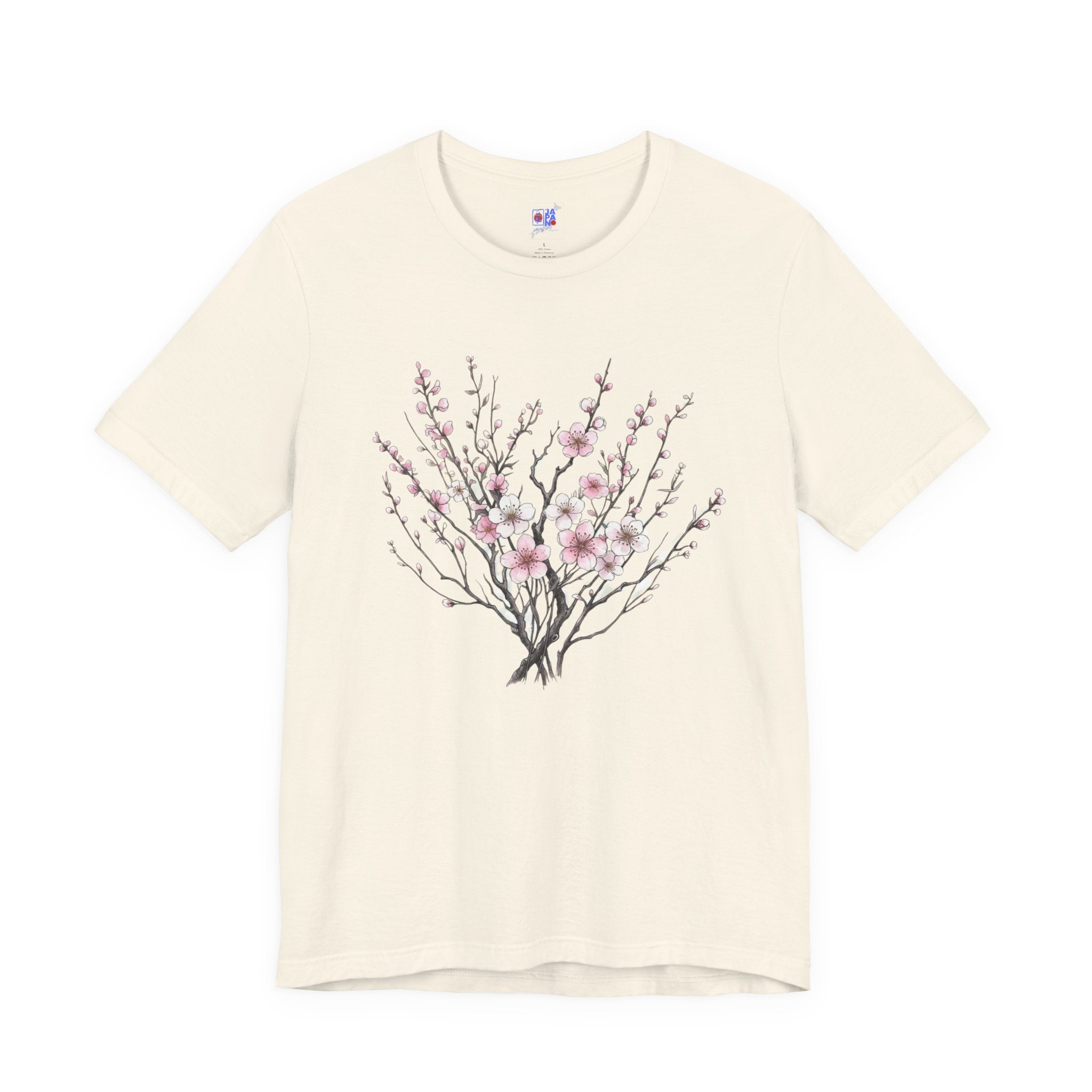 Japanese Plum Blossom T-Shirt | Ume Flower Dark Aesthetic Tee | Japan Winter Bloom Floral Shirt