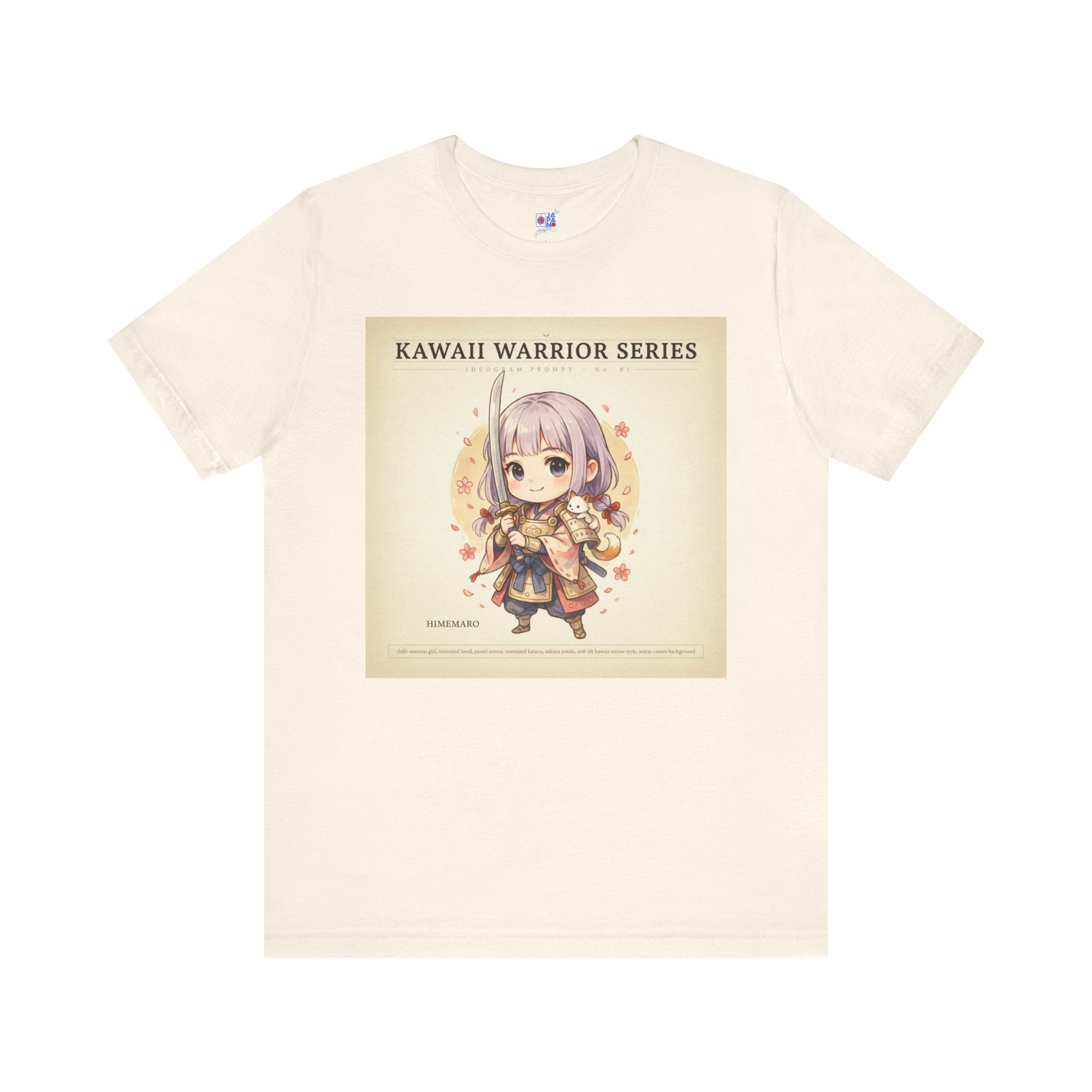 Kawaii Warrior Series T-Shirt, Cute Anime Chibi Warrior Graphic Tee