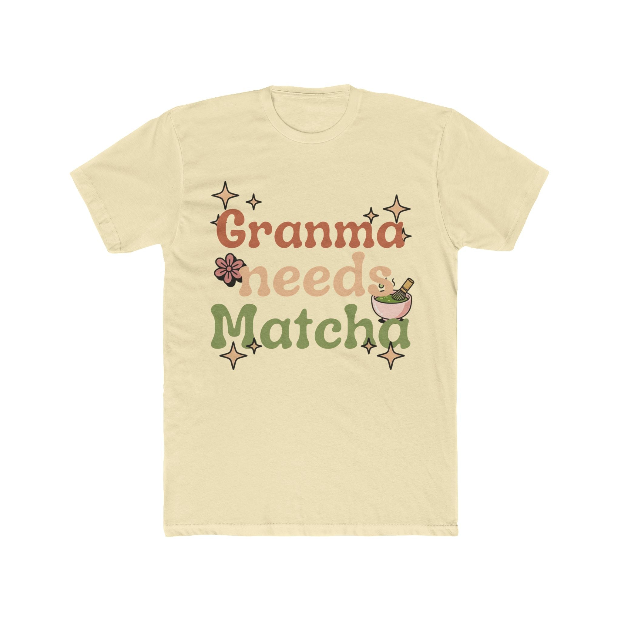 Granma Needs Matcha Tee | Vintage Front-Print Graphic | Matcha Collection