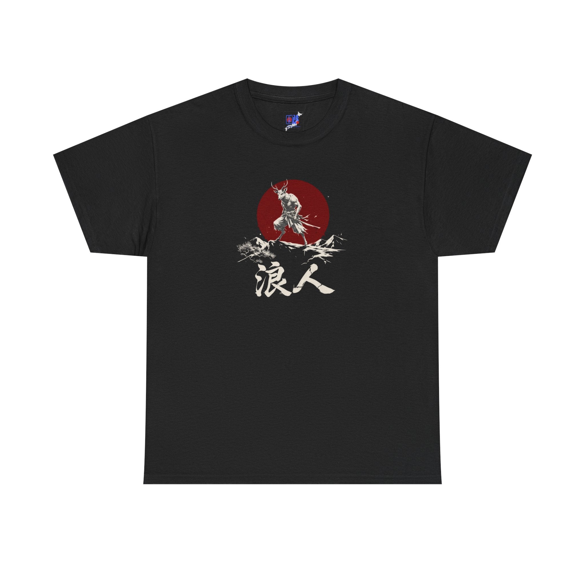 Samurai Wolf Tee — Japanese Ronin Graphic T-Shirt (浪人)