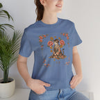Floral Vintage Cat Tee — '美貓' Asian-Inspired Graphic T-Shirt