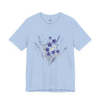 Japanese Kikyō Balloon Flower T-Shirt | Deep Purple Floral Dark Tee | Japan Autumn Botanical Art Shirt