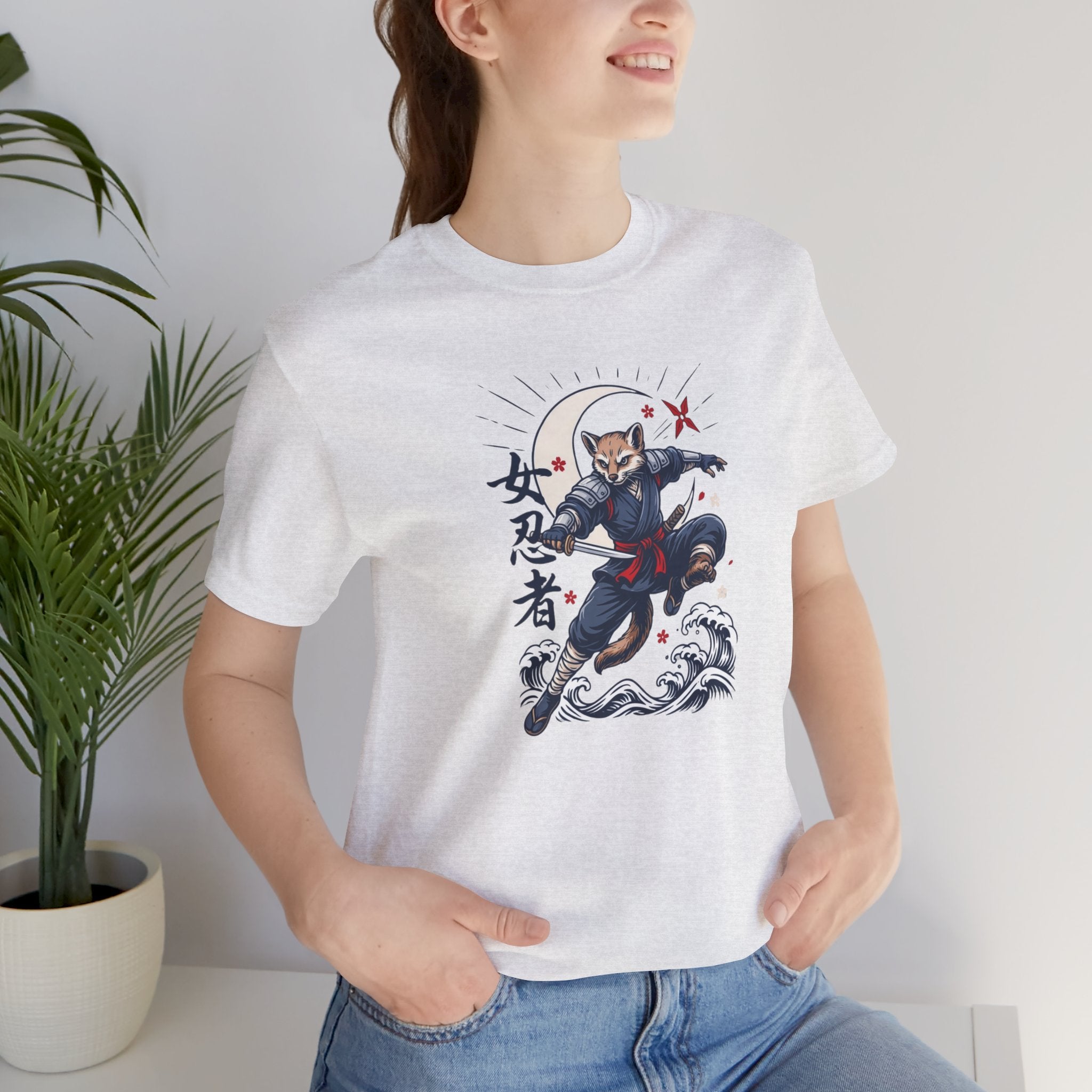 Ninja Cat Tee — Japanese Samurai Cat Graphic T-Shirt