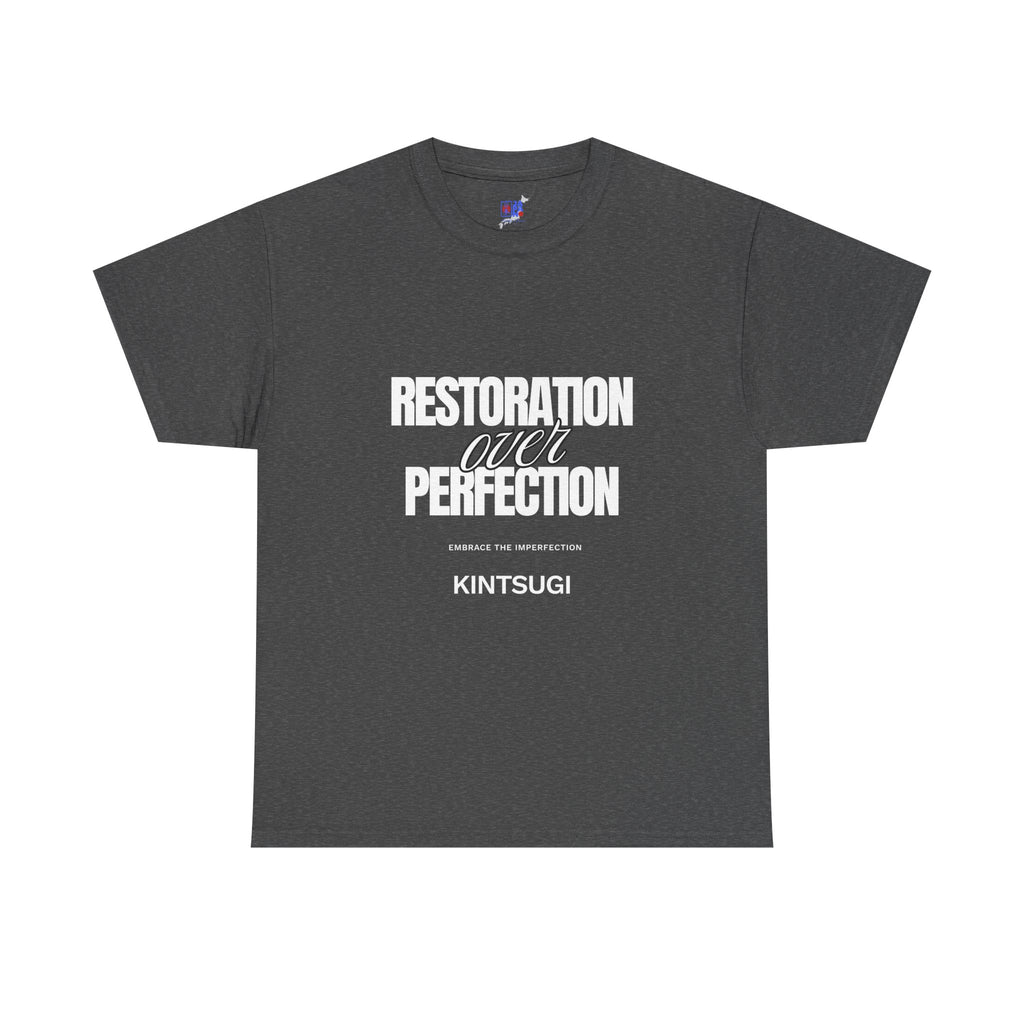Kintsugi 'Restoration Over Perfection' T‑Shirt — Inspirational Graphic Tee