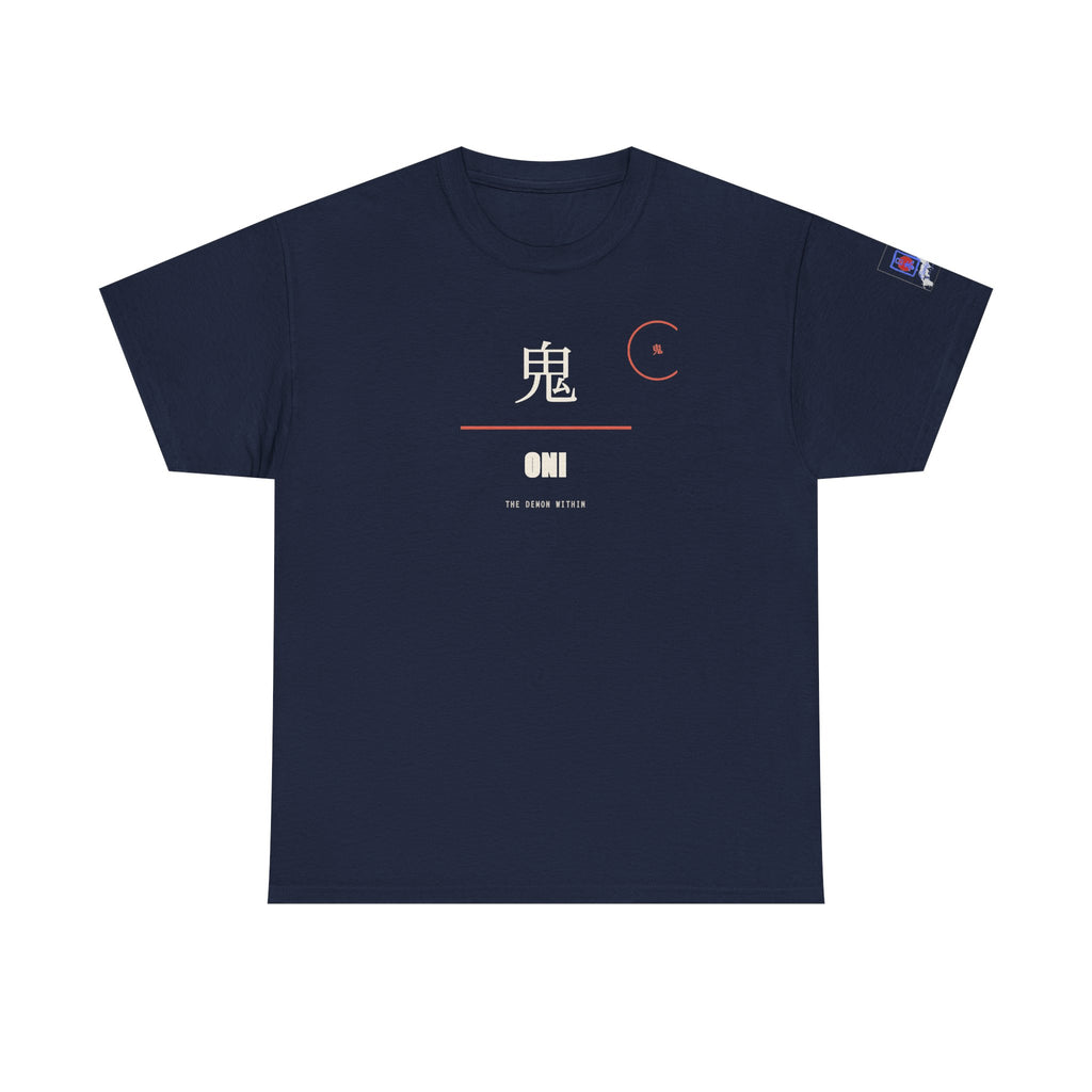 Oni T Shirt Japanese Demon Kanji Graphic Tee, Anime Lover Gift, Dark Minimalist Shirt, Halloween Costume Top
