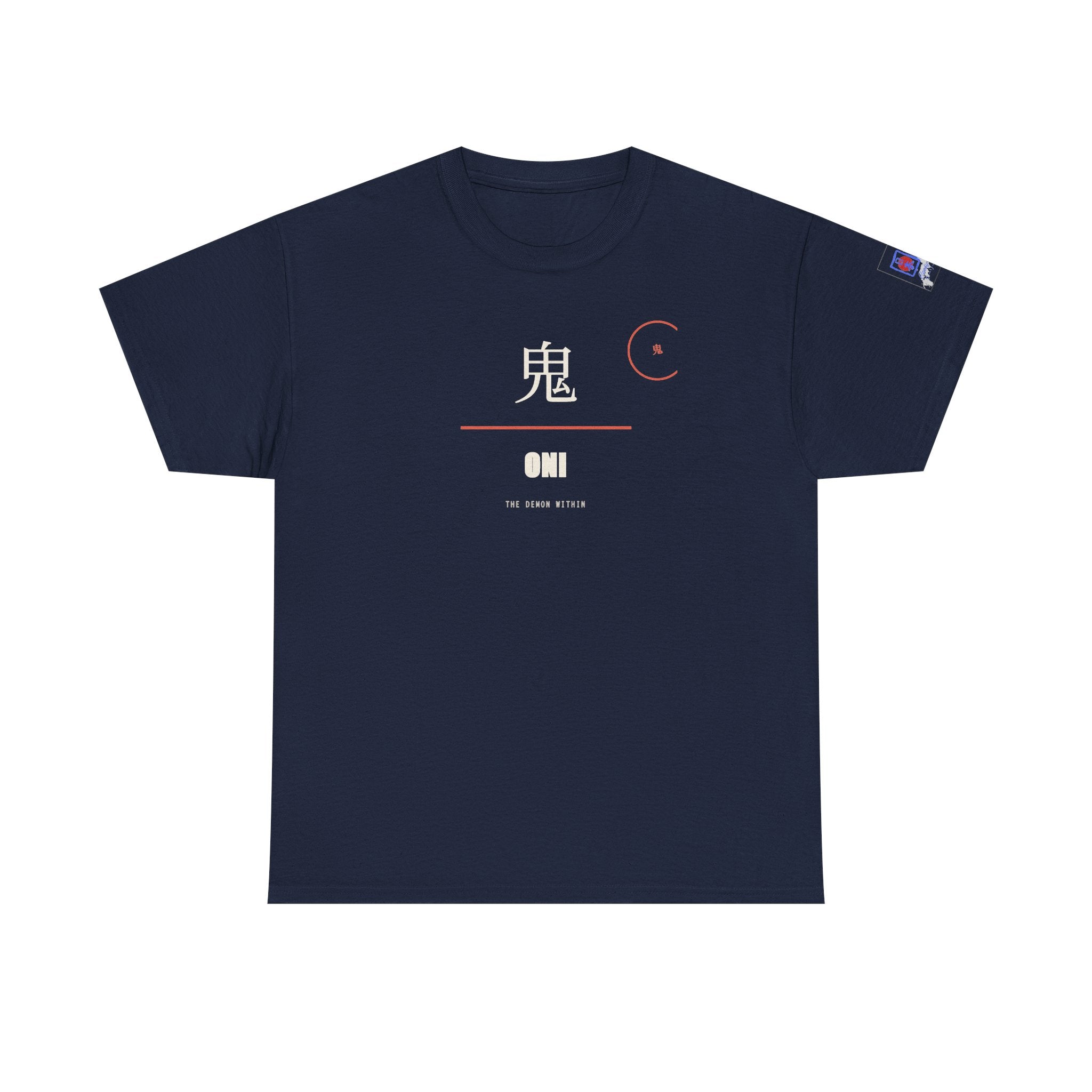 Oni T Shirt Japanese Demon Kanji Graphic Tee, Anime Lover Gift, Dark Minimalist Shirt, Halloween Costume Top
