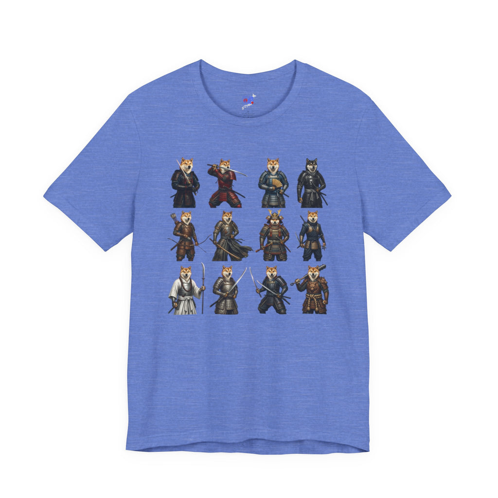 Shiba Inu Samurai T-Shirt, Japanese Warrior Dog Graphic Tee, Funny Dog Lover Gift, Anime Streetwear, Unisex Cotton Shirt