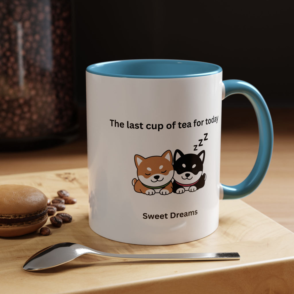 Shiba Inu "Sweet Dreams" Mug, The Last Cup of Tea for Today, Japanese Dog Cute Gift Mug