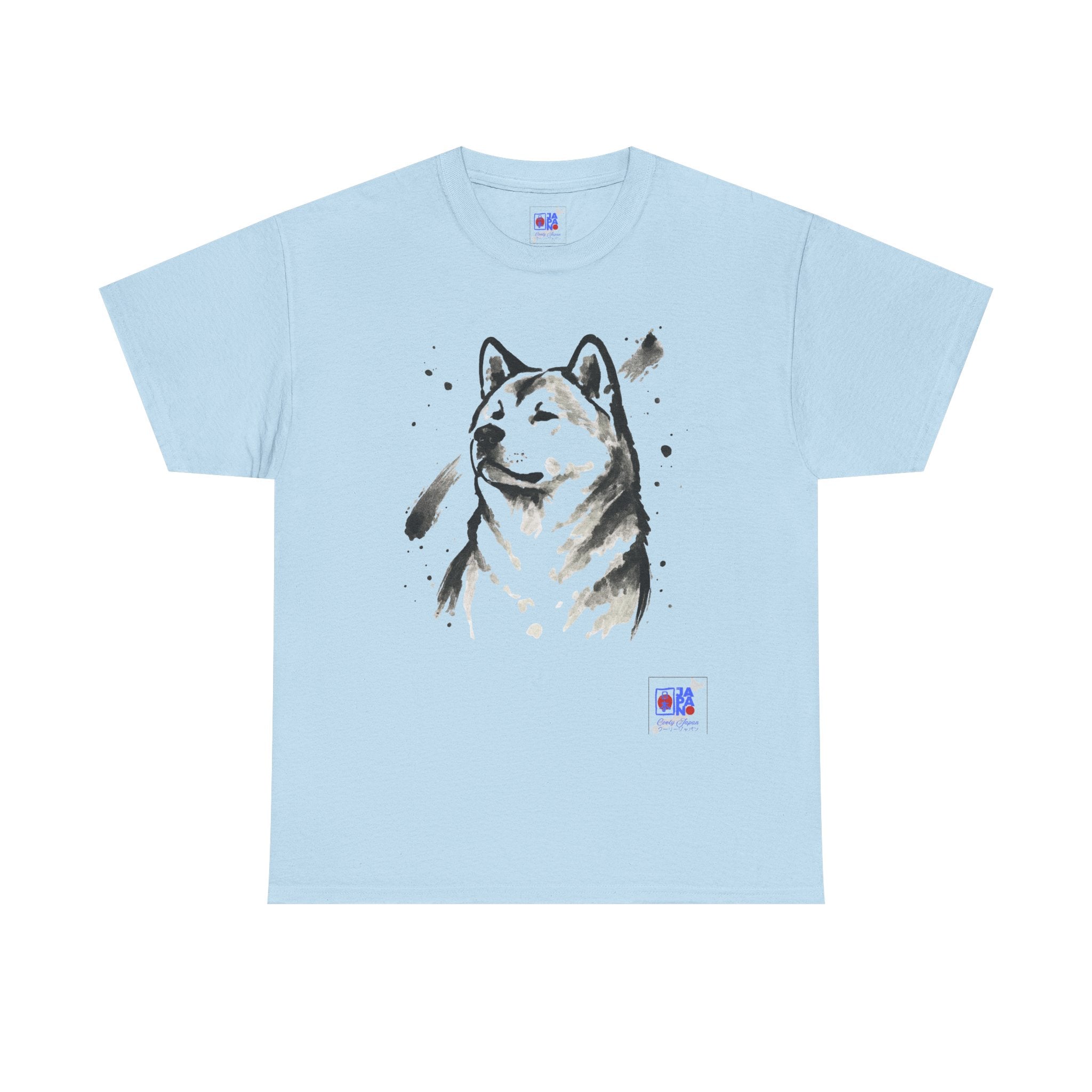 Akita Inu Sumi Ink Portrait T-Shirt — Japanese Ink Wash Dog Tee