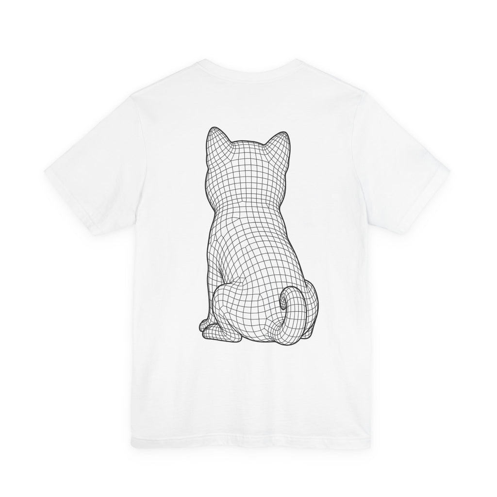 Wireframe Shiba Inu Puppy Tee | Dog Illustration T-Shirt