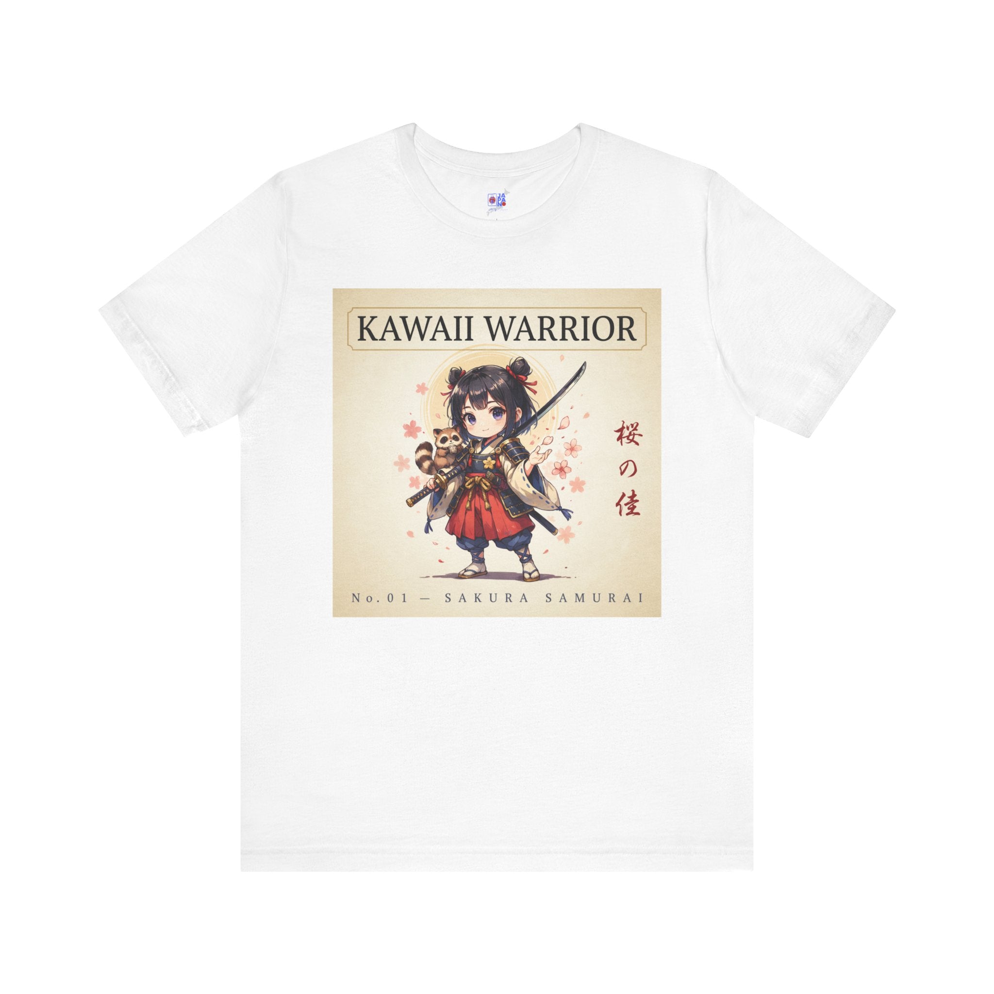 Kawaii Sakura Samurai T-Shirt — Cute Anime Warrior Tee