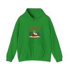 Christmas Cabin Hoodie — 'Home for the Holidays' Green Holiday Sweatshirt