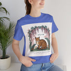 Leopard Garden Tee — Vintage Botanical Cat Graphic Shirt