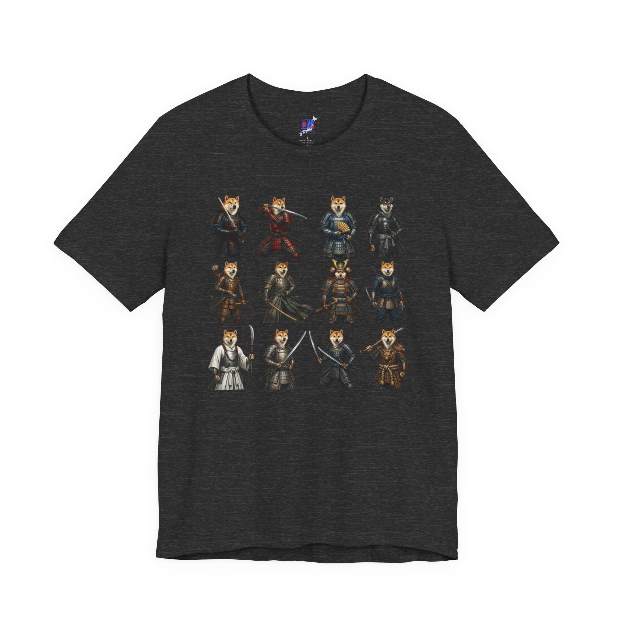 Shiba Inu Samurai T-Shirt, Japanese Warrior Dog Graphic Tee, Funny Dog Lover Gift, Anime Streetwear, Unisex Cotton Shirt