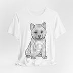 Wireframe Shiba Inu Puppy Tee | Dog Illustration T-Shirt