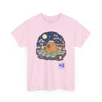 Kawaii Capybara Onsen T-Shirt — Japanese Hot Spring Winter Night Design
