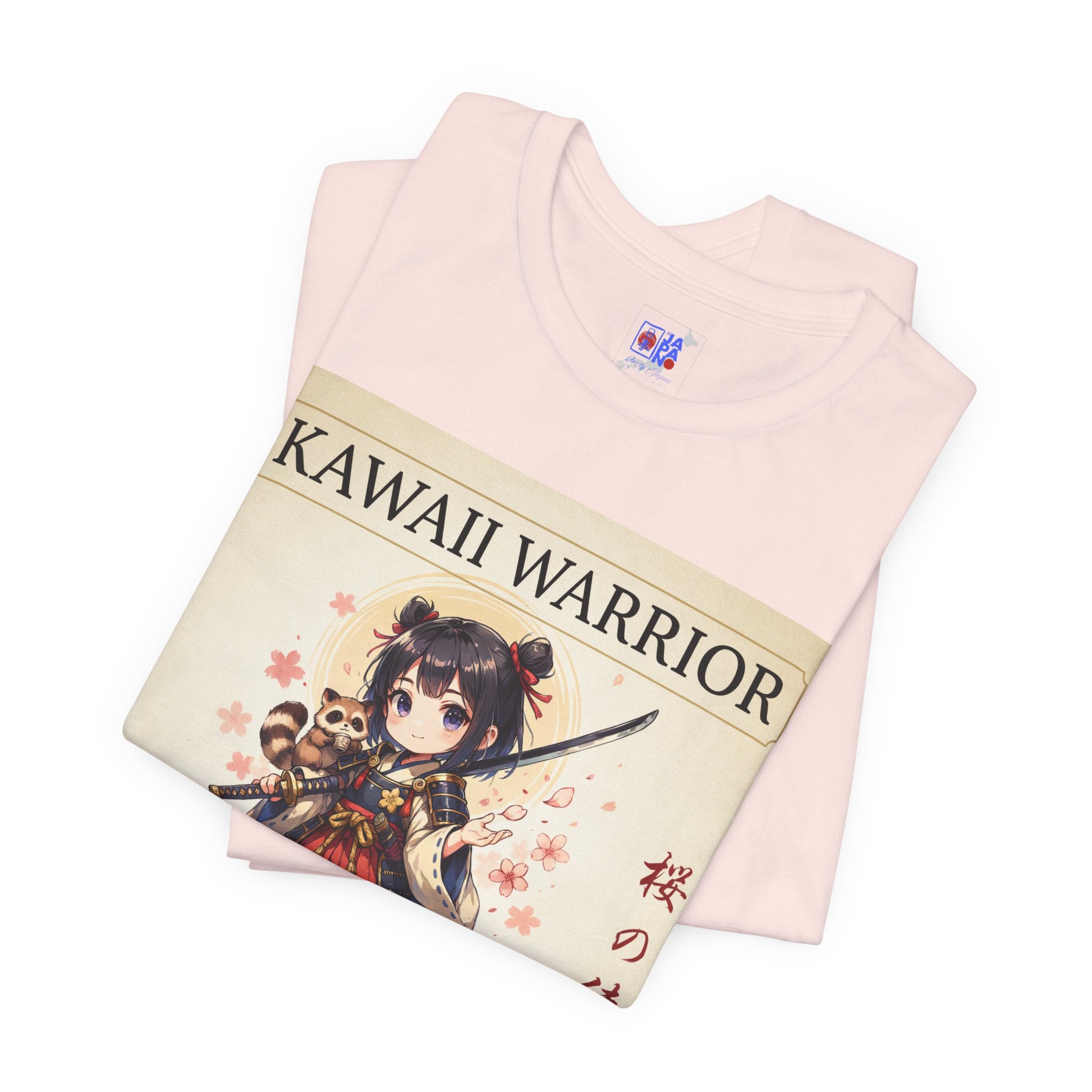 Kawaii Sakura Samurai T-Shirt — Cute Anime Warrior Tee