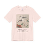 Teisai Hokuba "Swallows and Peonies" | Edo-period Surimono Art Tee (Light)