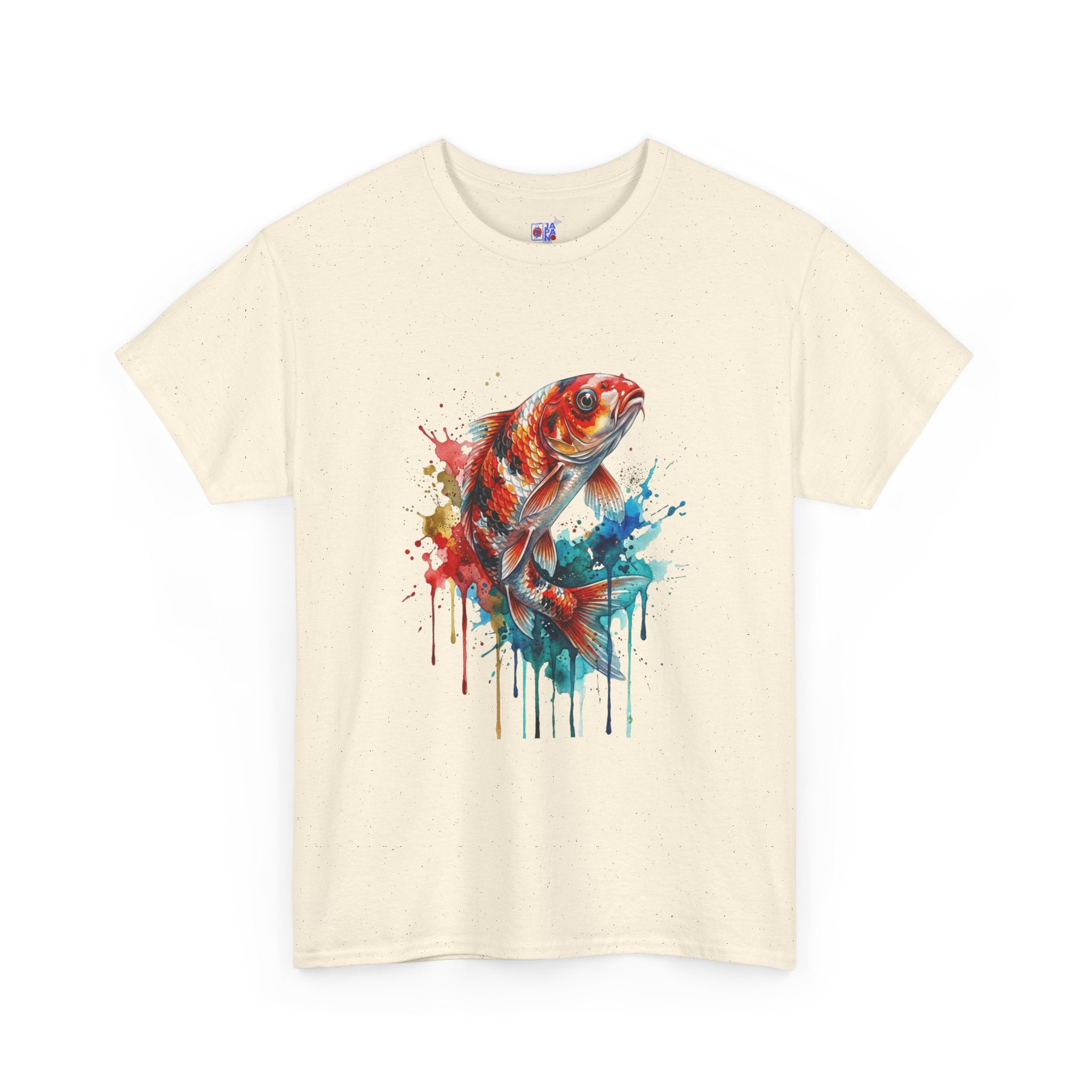 Koi Fish Watercolor T-Shirt — Vibrant Drip Art Tee