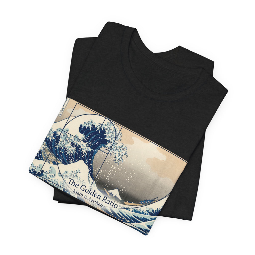 The Great Wave with Golden Ratio T-Shirt | Hokusai Wave Math Art
