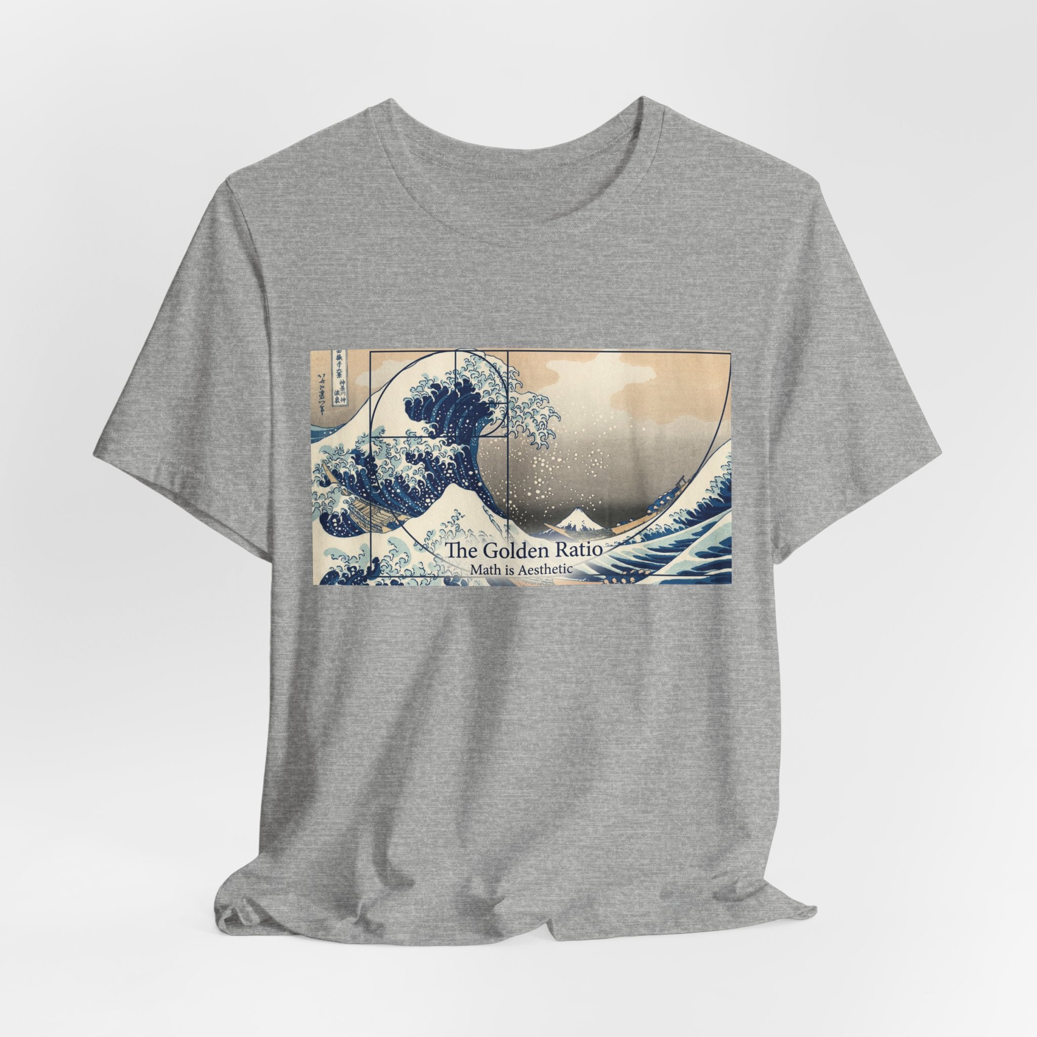 The Great Wave with Golden Ratio T-Shirt | Hokusai Wave Math Art