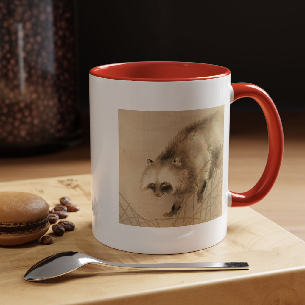 Yoshimura Hōryū "Raccoon Dog Under Moonlight" | Edo-period Japanese Art Mug — Museum Collection