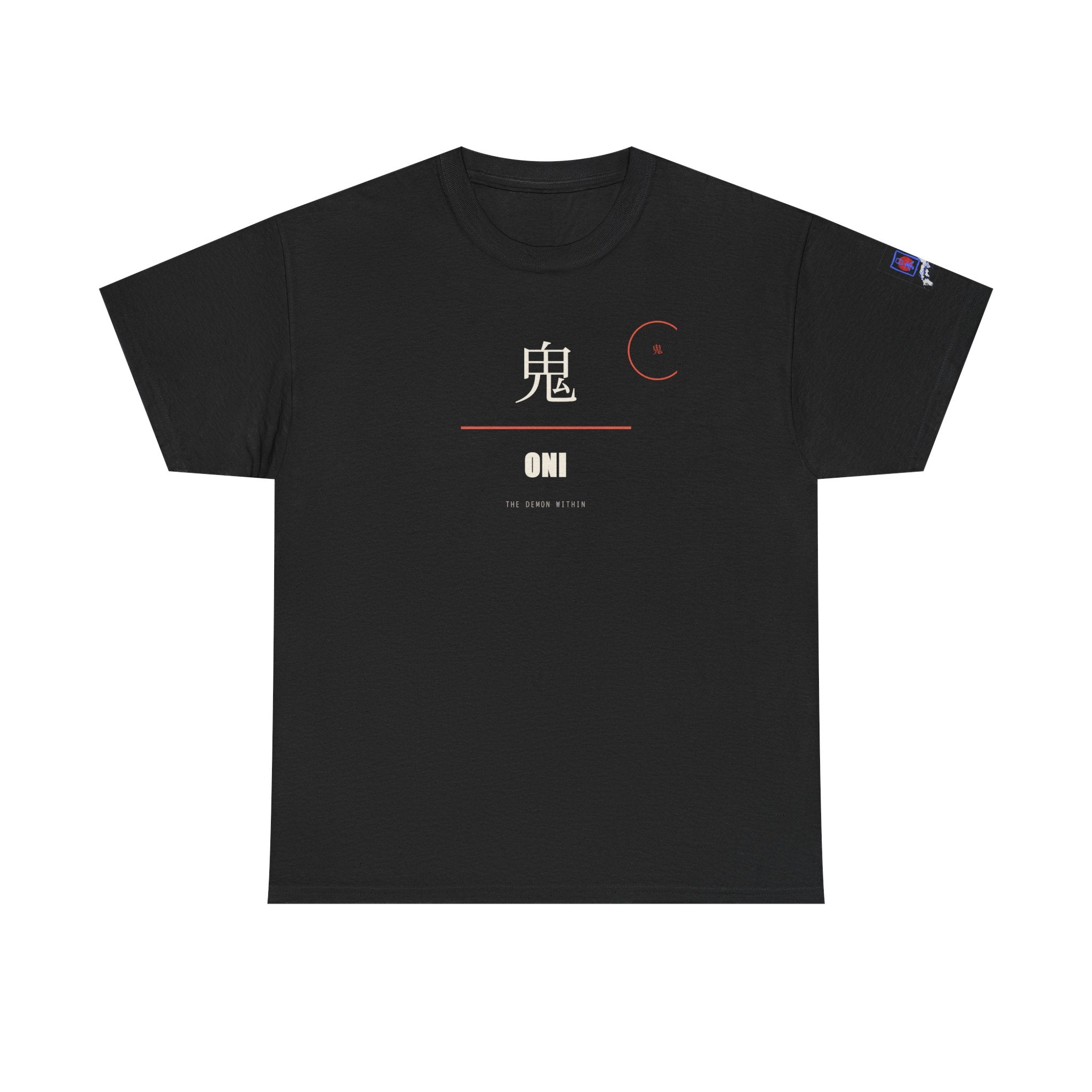 Oni T Shirt Japanese Demon Kanji Graphic Tee, Anime Lover Gift, Dark Minimalist Shirt, Halloween Costume Top