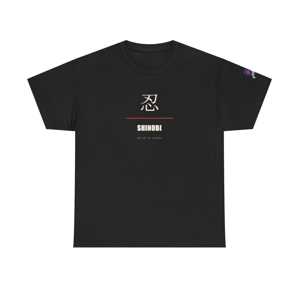 Shinobi T Shirt Ninja Japanese Kanji Tee Silent Warrior Gift for Anime Fans, Martial Arts Lover Clothing, Unique Graphic Shirt for Him