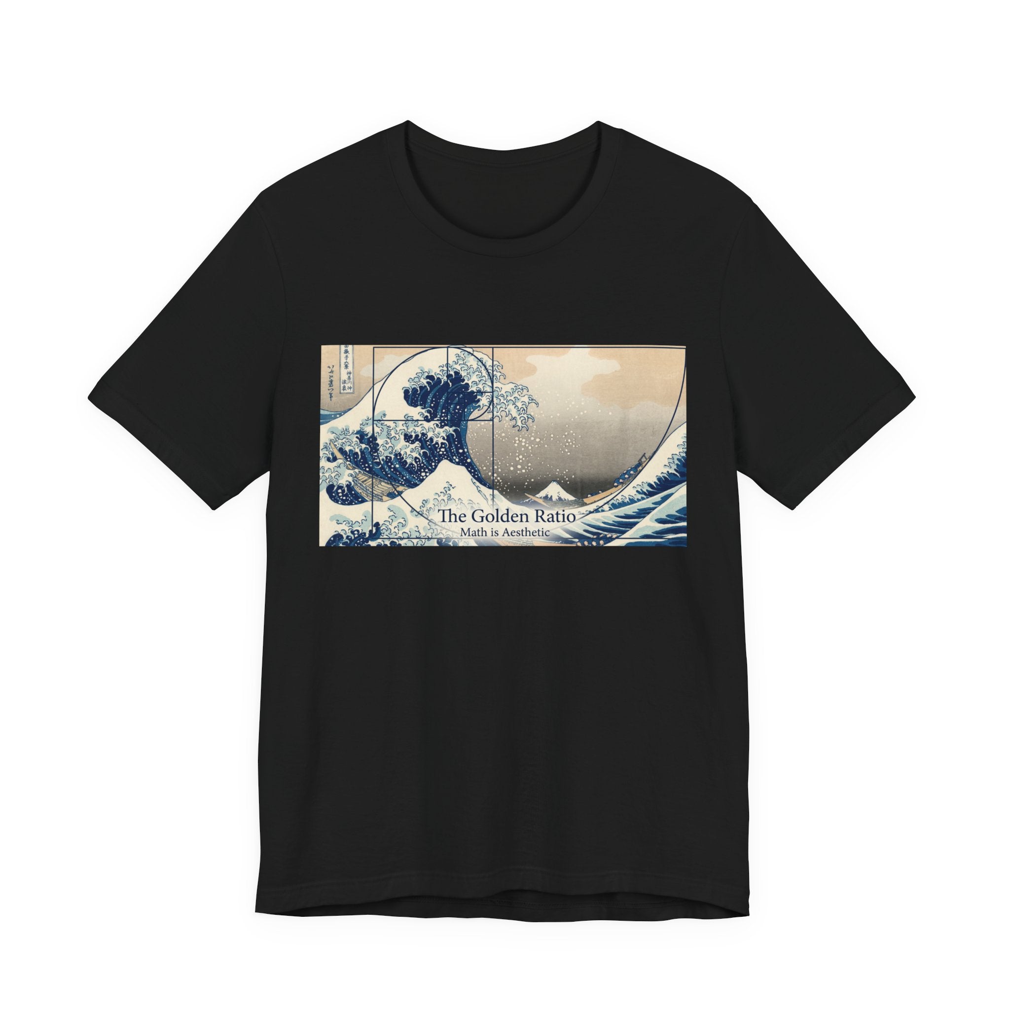 The Great Wave with Golden Ratio T-Shirt | Hokusai Wave Math Art