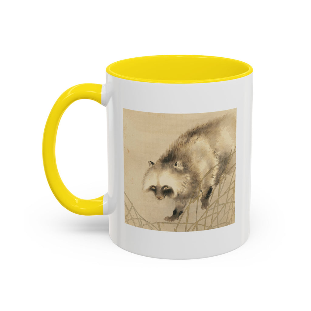 Yoshimura Hōryū "Raccoon Dog Under Moonlight" | Edo-period Japanese Art Mug — Museum Collection