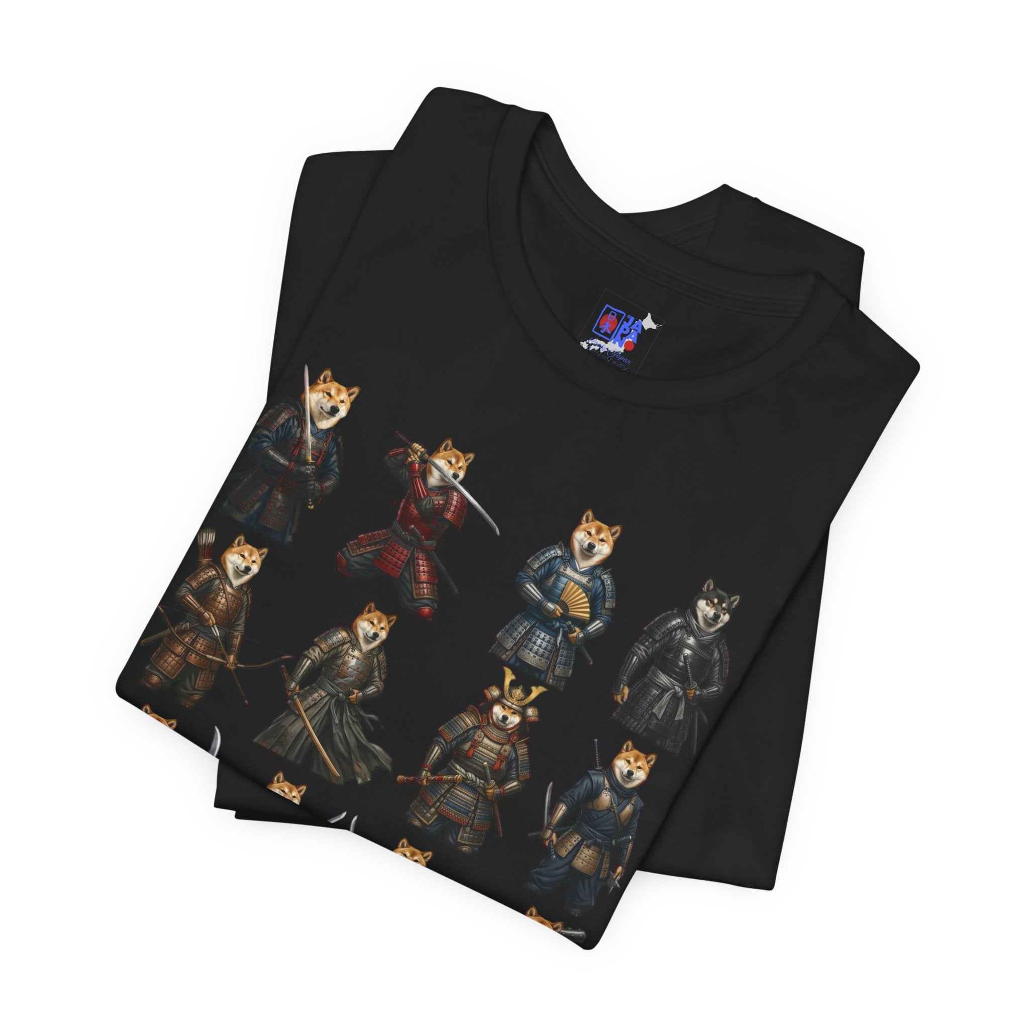 Shiba Inu Samurai T-Shirt, Japanese Warrior Dog Graphic Tee, Funny Dog Lover Gift, Anime Streetwear, Unisex Cotton Shirt