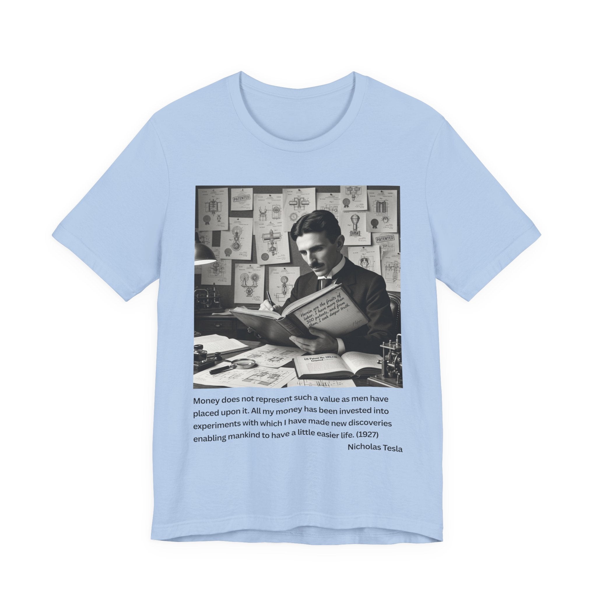 Nikola Tesla "Money" | Verified Quote T-Shirt | The Thinking Person's Tee