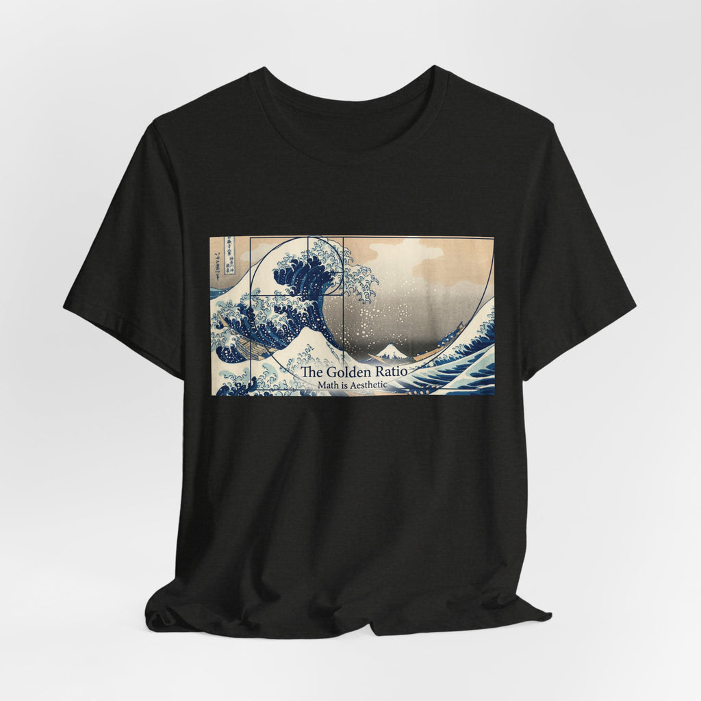 The Great Wave with Golden Ratio T-Shirt | Hokusai Wave Math Art