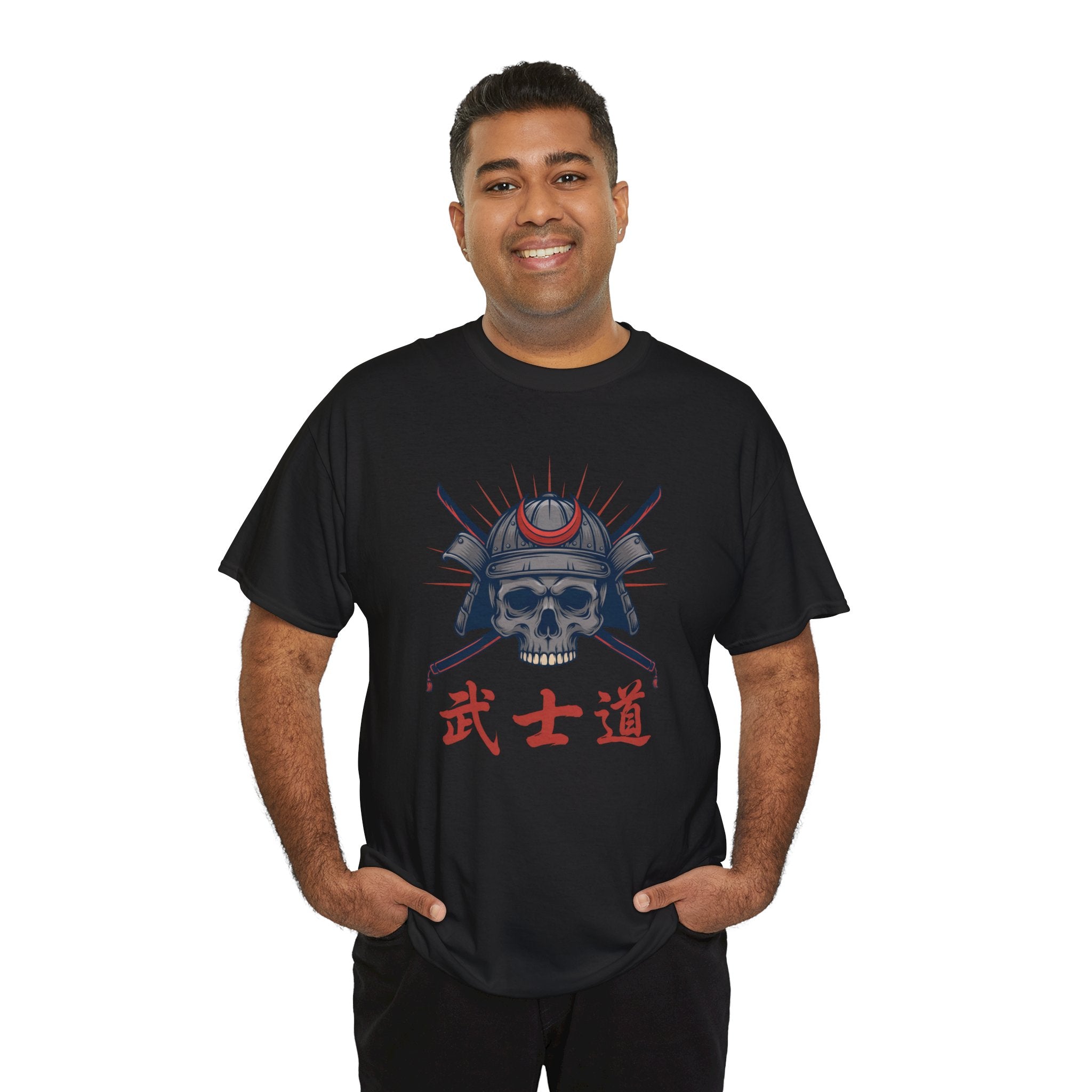 Samurai Skull T-Shirt — 武士道 Bushido Men's Graphic Tee | Japanese Warrior Dark Streetwear Shirt