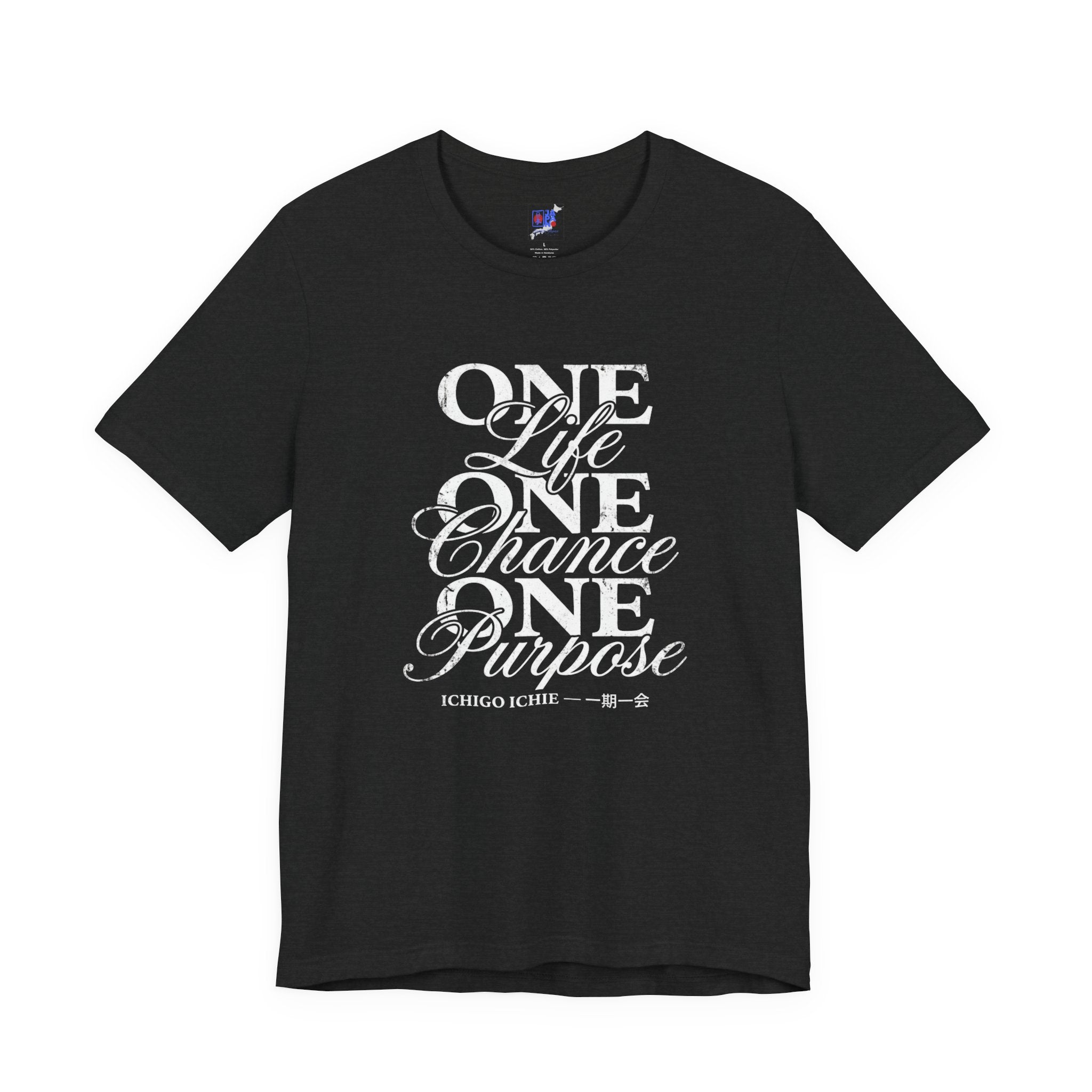 Ichigo Ichie Japanese Philosophy T-Shirt — One Life One Chance One Purpose | 一期一会 Vintage Typography Zen Tee