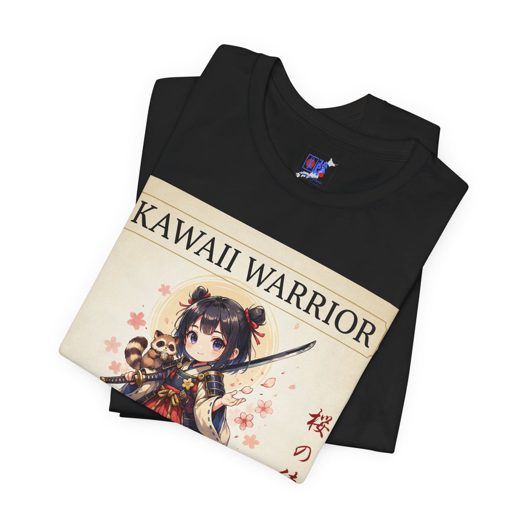 Kawaii Sakura Samurai T-Shirt — Cute Anime Warrior Tee