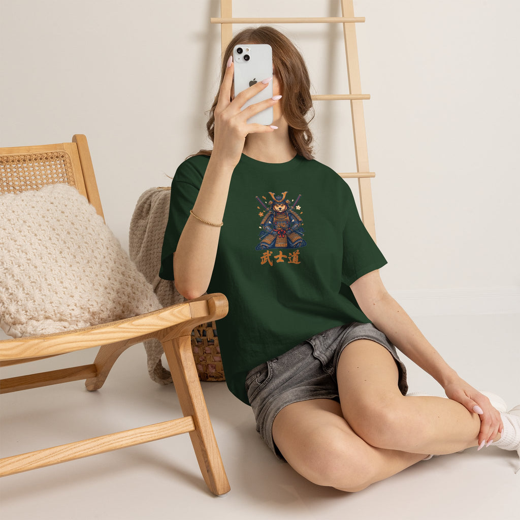 Samurai Warrior Tee, Retro Pixel Art with Bushido